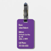 Keleah Tropische Hawaiiaanse Hibiscus en Orchideeë Bagagelabel (Achterkant verticaal)