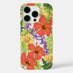 Keleah Tropische Hawaiiaanse Hibiscus en Orchideeë iPhone 16 Pro Hoesje