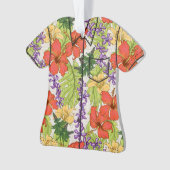 Keleah Tropische Hawaiiaanse Hibiscus en Orchideeë Ornament (voorkant)