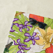 Keleah Tropische Hawaiiaanse Hibiscus en Orchideeë Strandlaken (In situ)