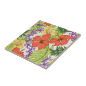 Keleah Tropische Hawaiiaanse Hibiscus en Orchideeë Tegeltje (Zijkant)