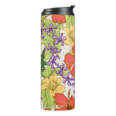 Keleah Tropische Hawaiiaanse Hibiscus en Orchideeë Thermosbeker (Gedraaid links)