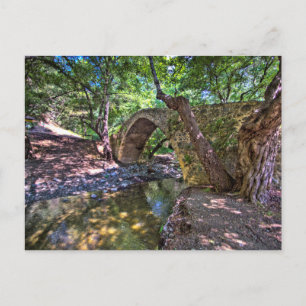 Kelefos medieval-Venetiaanse brug over het Cypriot Briefkaart