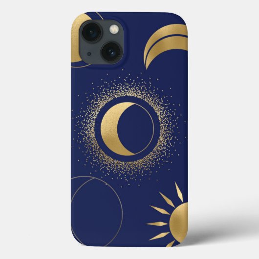 Kelestische gouden zonnesmafstanden paars blauw Case-Mate iPhone case (Achterkant)