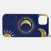 Kelestische gouden zonnesmafstanden paars blauw Case-Mate iPhone case (Achterkant (horizontaal))