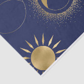 Kelestische gouden zonnesmafstanden paars blauw tissuepapier (Detail)