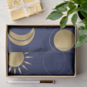 Kelestische gouden zonnesmafstanden paars blauw tissuepapier (Geschenk)