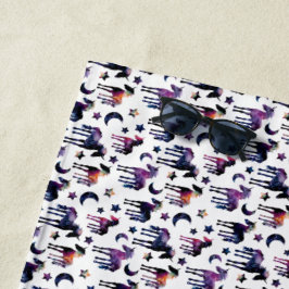 Kelestische Unicorns Beach Towel Strandlaken