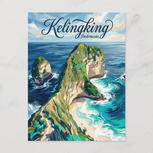 Kelingking Beach Indonesië Briefkaart (Voorkant)
