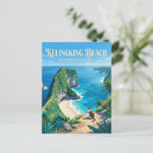 Kelingking Beach Indonesië Briefkaart (Staand voorkant)