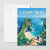 Kelingking Beach Indonesië Briefkaart (Voorkant / Achterkant)