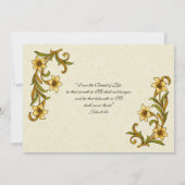 Kelk en lelies Eerste Communie Traditioneel Kaart (Achterkant)