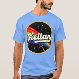 Kellan regenboog in ruimte  stijl t-shirt
