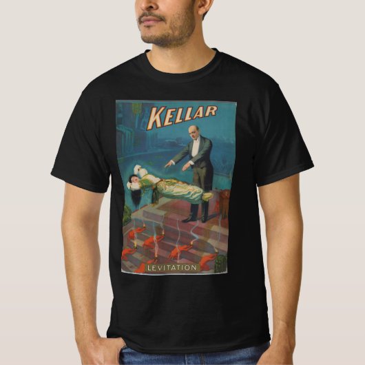 Kellar de goochelaar Levitation Magic Poster T-shirt (Voorkant)