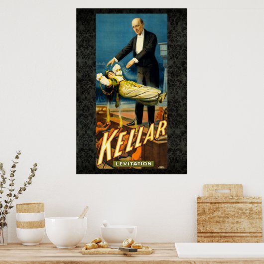 Kellar de Magicische Reissue  36 x 24 Poster (Keuken)