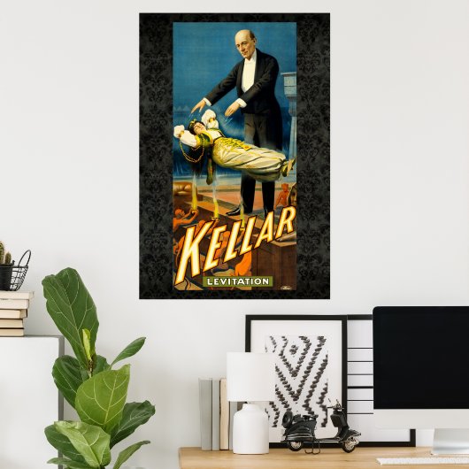 Kellar de Magicische Reissue 36 x 24 Poster (Thuiskantoor)