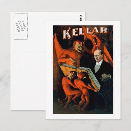 Kellar de Magische  Magie Briefkaart (Voorkant / Achterkant)