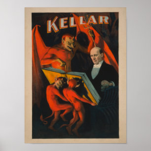 Kellar Devil en demonen met Poster van het Magic B