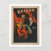 Kellar Devil en demonen met Poster van het Magic B Briefkaart (Voorkant)