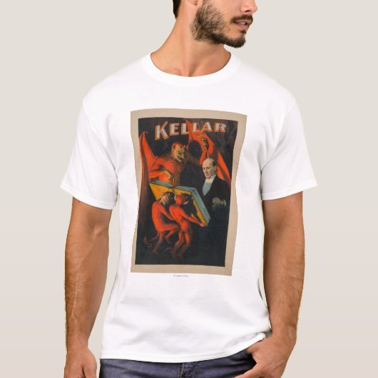 Kellar Devil en demonen met Poster van het Magic B T-shirt (Voorkant)