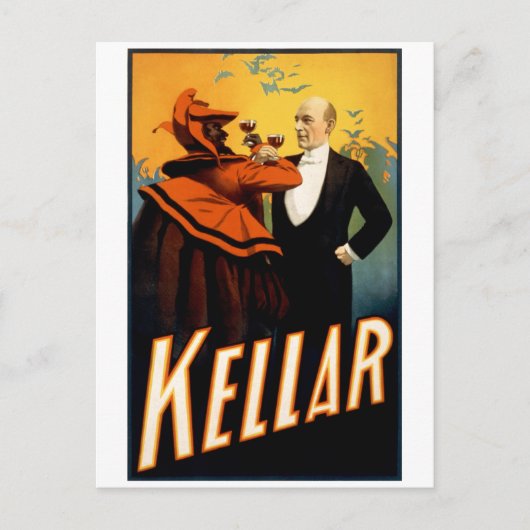Kellar - Drinken met de duivel Briefkaart (Voorkant)