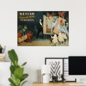Kellar en zijn verbijsterende kabinet mysteries poster (Thuiskantoor)