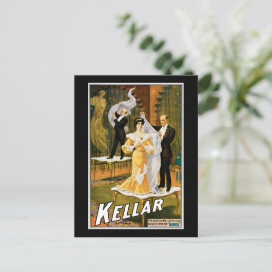 Kellar grootste Poster van het Wonder "Gone" Briefkaart (Staand voorkant)