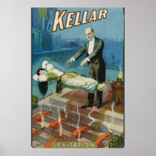 Kellar ~ Levitation  Magic Act Poster