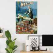 Kellar ~ Levitation  Magic Act Poster (Thuiskantoor)
