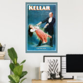Kellar ~ Levitation Magic Magic Act Poster (Thuiskantoor)