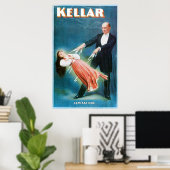 Kellar ~ Levitation Magic Magic Act Poster (Thuiskantoor)
