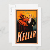 Kellar Magicien Drink wijn met de duivel Briefkaart (Voorkant / Achterkant)