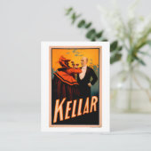 Kellar Magicien Drink wijn met de duivel Briefkaart (Staand voorkant)