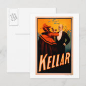 Kellar Magicien Drink wijn met de duivel Briefkaart (Voorkant / Achterkant)