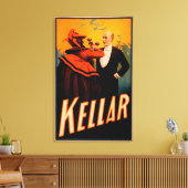 Kellar Magicien Drink wijn met de duivel Canvas Afdruk (Insitu (Woonkamer))