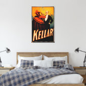 Kellar Magicien Drink wijn met de duivel Canvas Afdruk (Insitu (Slaapkamer))