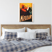 Kellar Magicien Drink wijn met de duivel Canvas Afdruk (Insitu (Slaapkamer))
