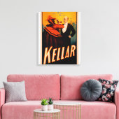 Kellar Magicien Drink wijn met de duivel Canvas Afdruk (Insitu (Woonkamer))
