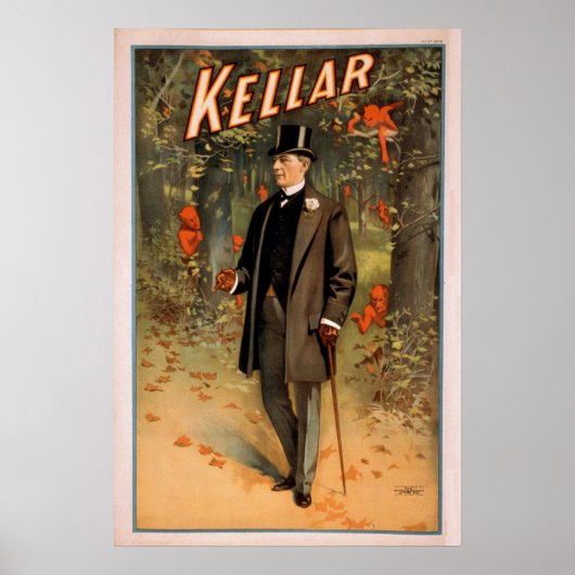 KELLAR Poster Magicische illusionist VAUDEVILLE (Voorkant)
