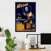 Kellar ~  Poster van de magiër (Thuiskantoor)