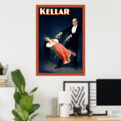 Kellar ~ Poster van de magiër (Thuiskantoor)