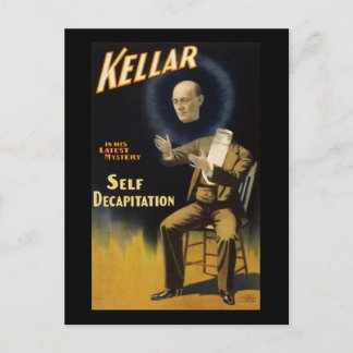 Kellar self decapitation briefkaart