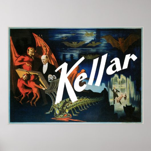 Kellar ~ The Devil  Magic Act Poster (Voorkant)