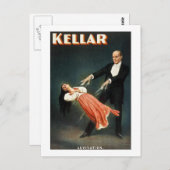 Kellar the Magicia - Vintage-advertentie Briefkaart (Voorkant / Achterkant)
