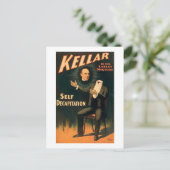Kellar the Magicia - Zelfontapening -  Briefkaart (Staand voorkant)