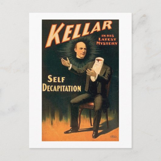 Kellar the Magicia - Zelfontapening -  Briefkaart (Voorkant)