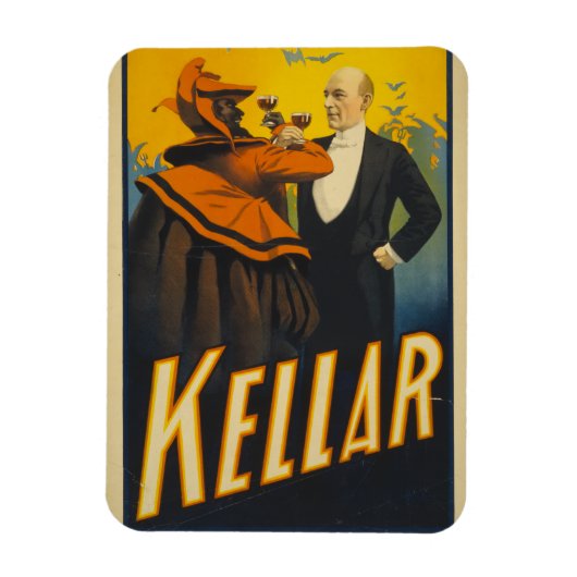 Kellar the Magician Toasting the Devil Magneet (Verticaal)