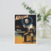 Kellar voert zelfonthoofding uit, 1897 briefkaart (Staand voorkant)