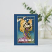 Kellar's nieuwste wonder ~ De gouden vlinder Briefkaart (Staand voorkant)