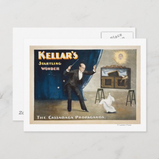 Kellar's Startling Wonder Magic Poster Briefkaart (Voorkant / Achterkant)